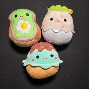 (3) Kelly Toy Squishmallows  Plush Dolls